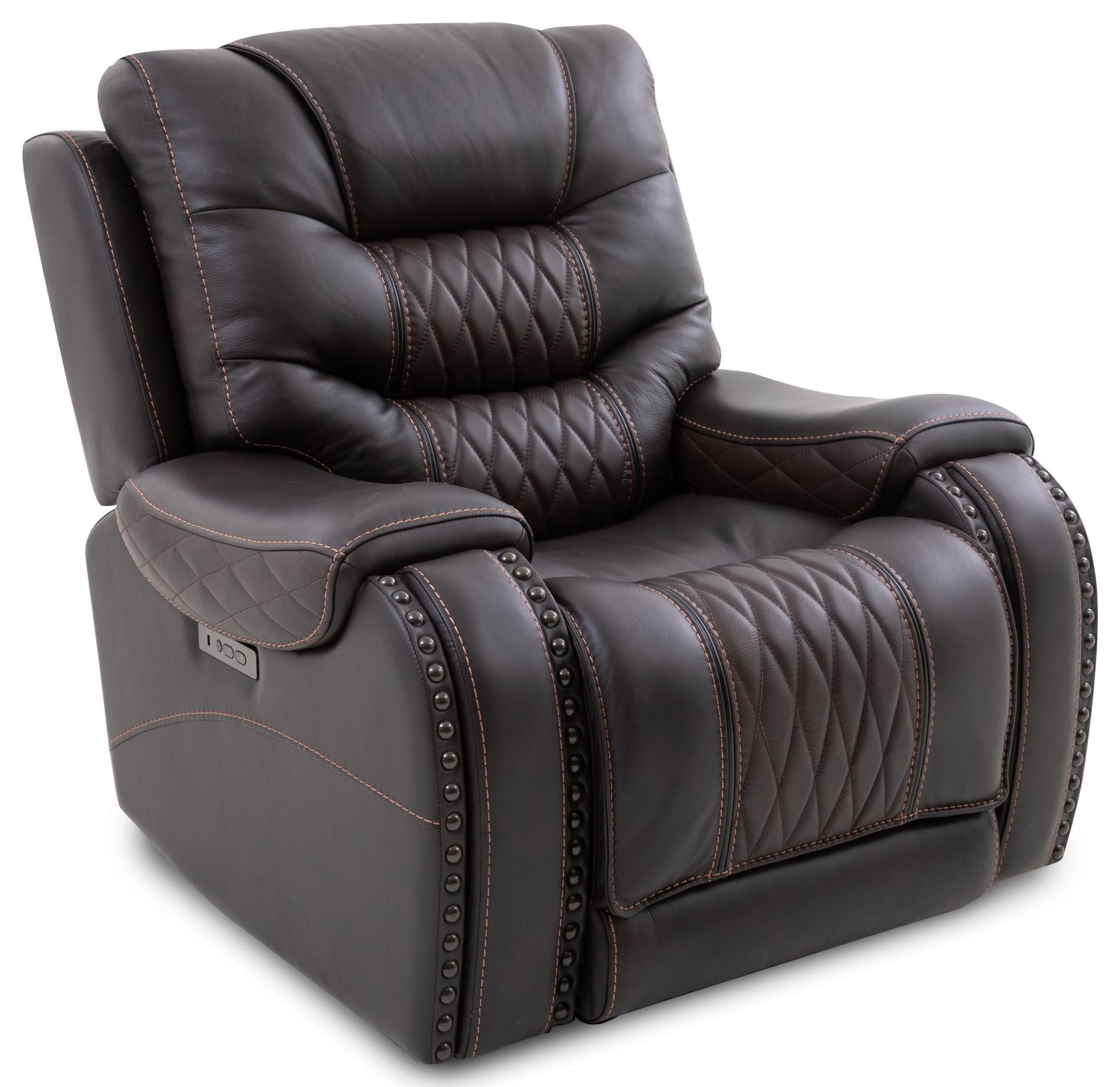 Cheers Derrick 5752 L1 1EH Power Headrest Recliner Royal